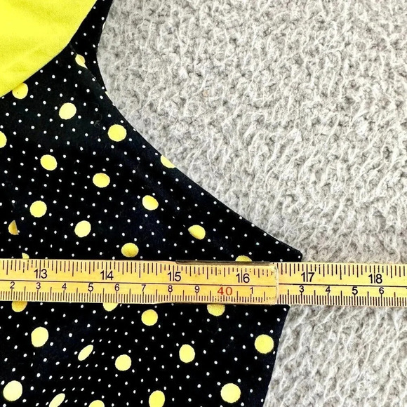 Bettie Page Las Vegas Dress Womens Medium Pin Up Retro Polka Dot Wiggle Pencil - Picture 5 of 16
